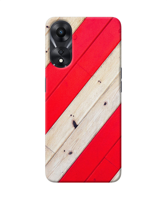 Abstract red brown wooden Oppo A78 5G Back Cover