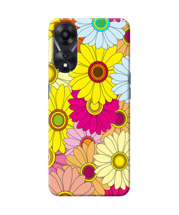 Abstract colorful flowers Oppo A78 5G Back Cover