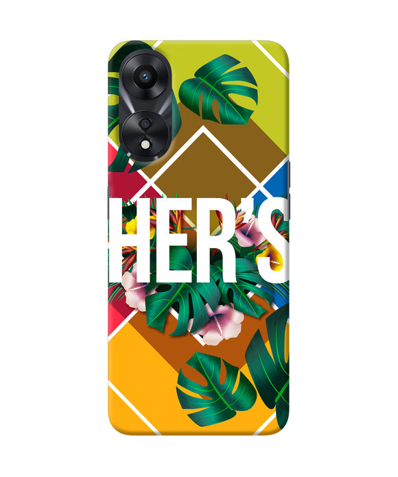 His her two Oppo A78 5G Back Cover
