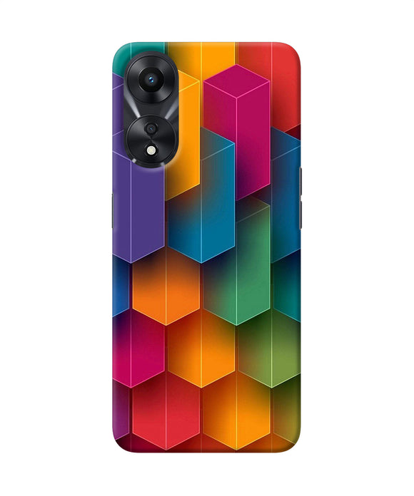 Abstract rectangle print Oppo A78 5G Back Cover