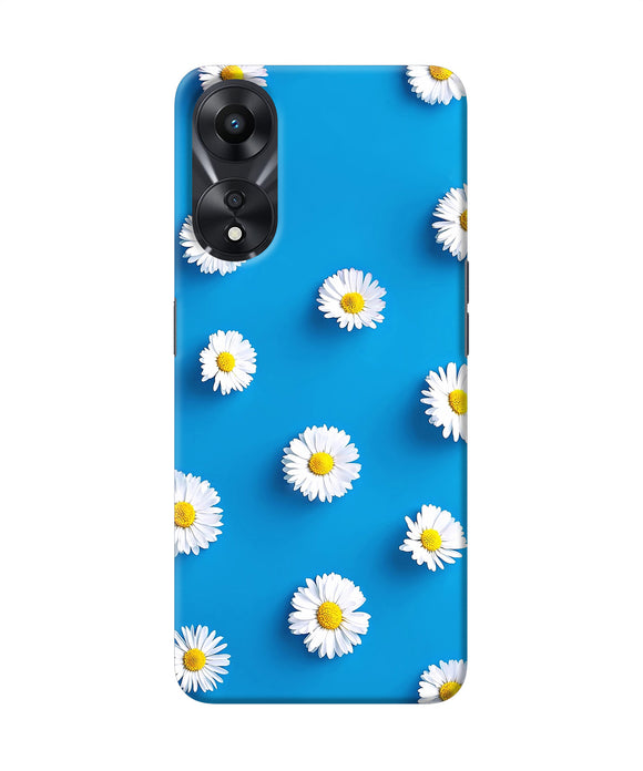 White flowers Oppo A78 5G Back Cover