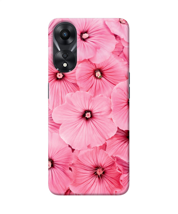 Pink flowers Oppo A78 5G Back Cover