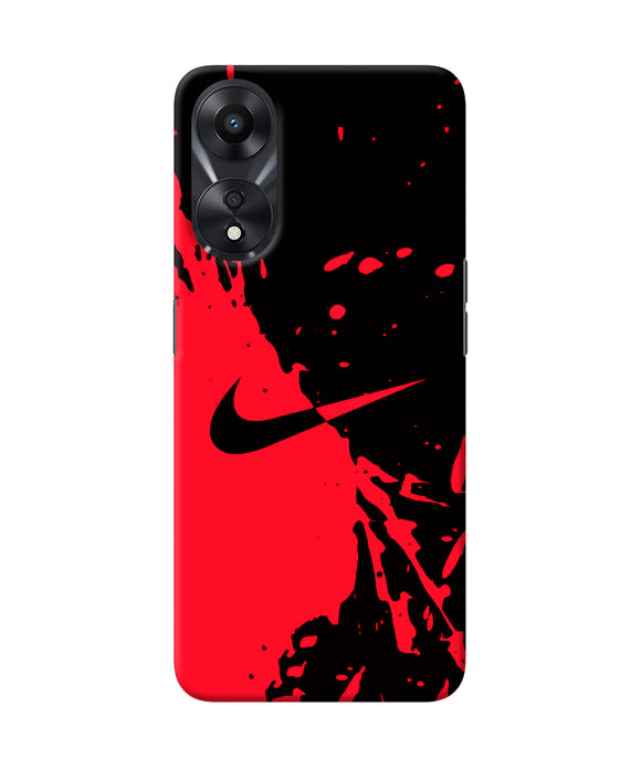 Nike red black poster Oppo A78 5G Back Cover