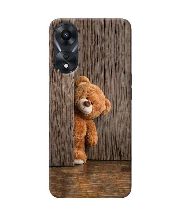 Teddy wooden Oppo A78 5G Back Cover