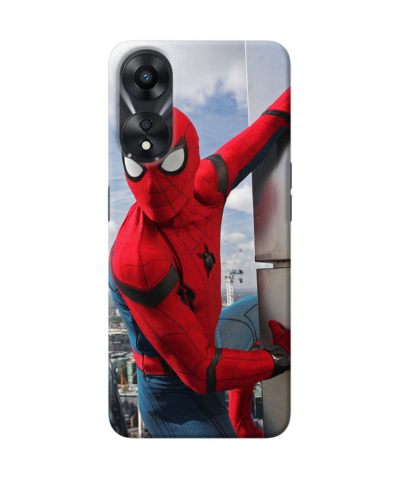 Spiderman on the wall Oppo A78 5G Back Cover