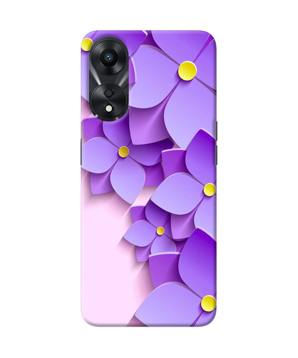 Violet flower craft Oppo A78 5G Back Cover