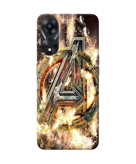 Avengers burning logo Oppo A78 5G Back Cover