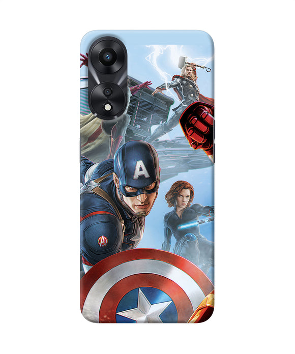 Avengers on the sky Oppo A78 5G Back Cover