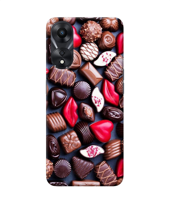 Valentine special chocolates Oppo A78 5G Back Cover