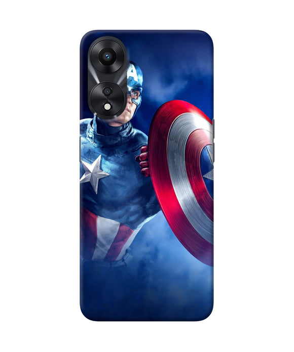 Captain america on sky Oppo A78 5G Back Cover