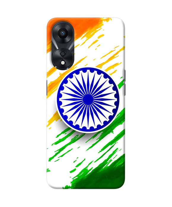Indian flag colors Oppo A78 5G Back Cover