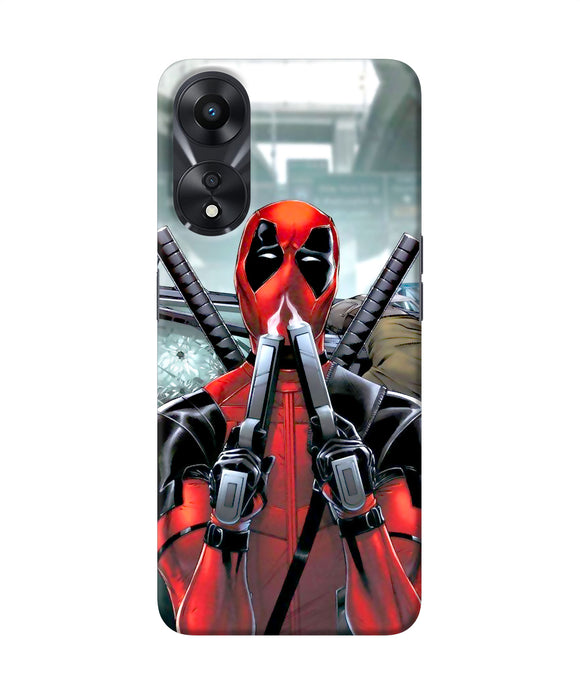 Deadpool with gun Oppo A78 5G Back Cover