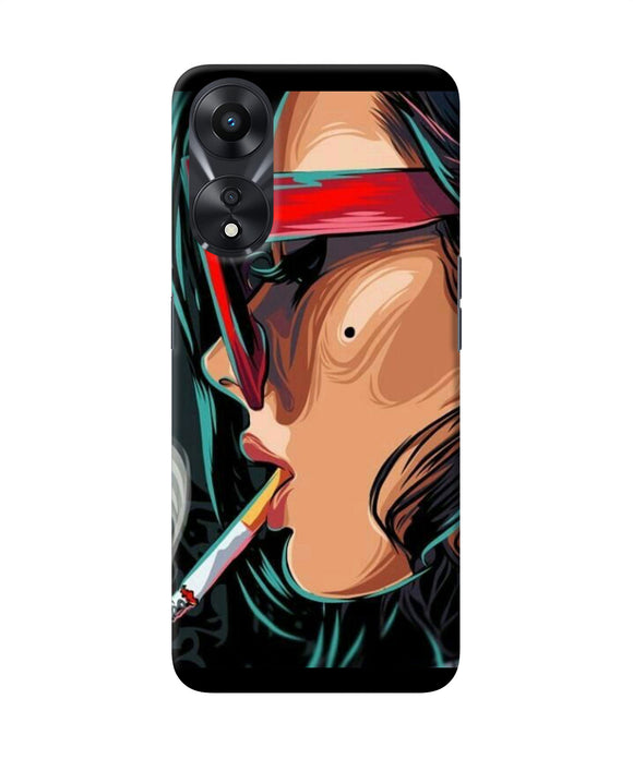 Smoking girl Oppo A78 5G Back Cover