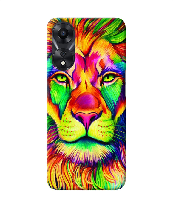 Lion color poster Oppo A78 5G Back Cover