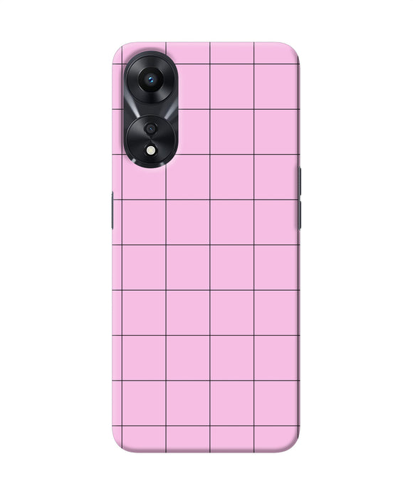 Pink square print Oppo A78 5G Back Cover