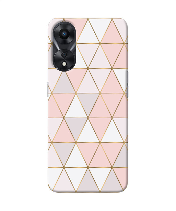 Abstract pink triangle pattern Oppo A78 5G Back Cover