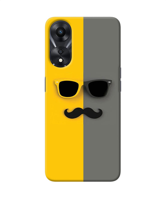 Mustache glass Oppo A78 5G Back Cover