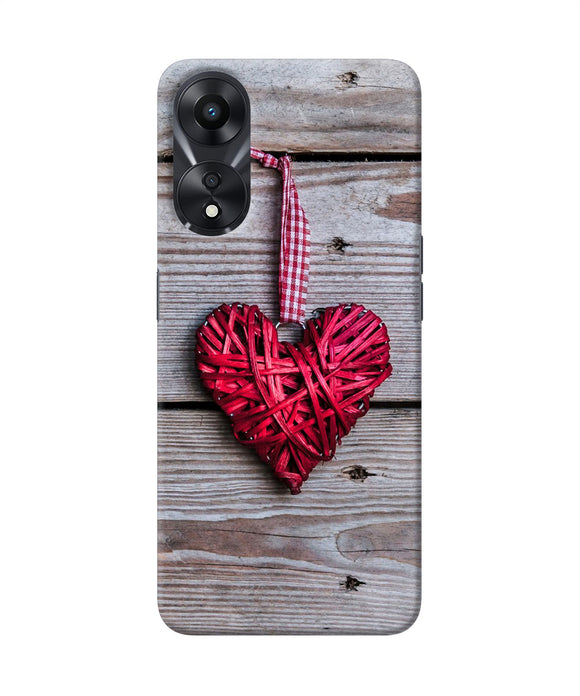 Lace heart Oppo A78 5G Back Cover