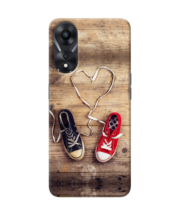 Shoelace heart Oppo A78 5G Back Cover