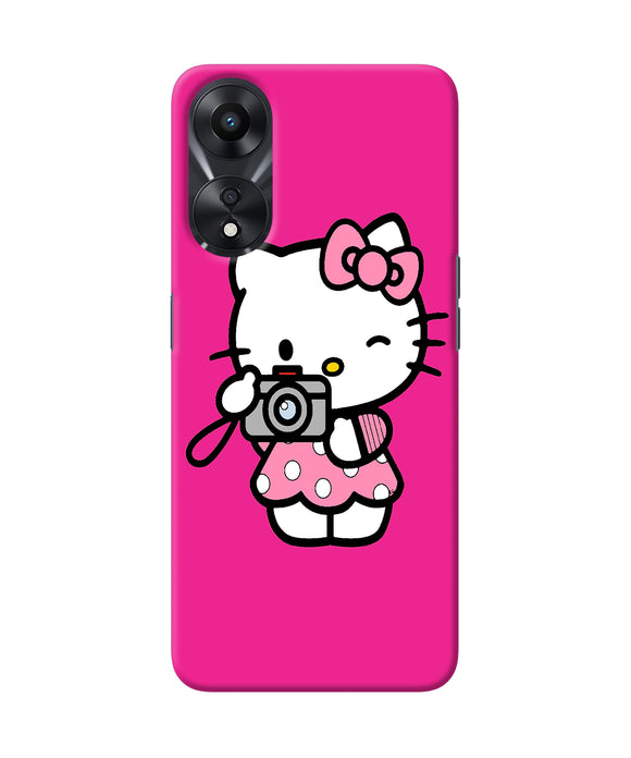 Hello kitty cam pink Oppo A78 5G Back Cover