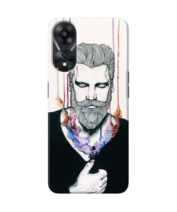 Beard man character Oppo A78 5G Back Cover