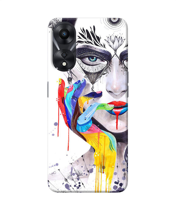Girl color hand Oppo A78 5G Back Cover