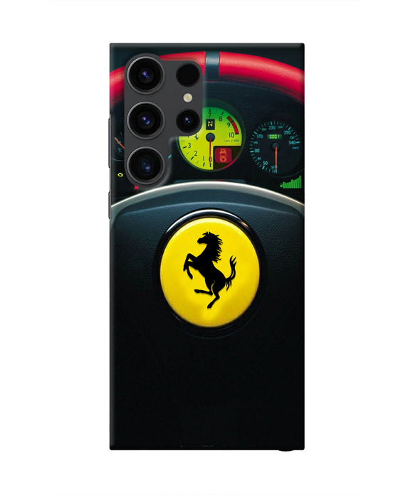 Ferrari Steeriing Wheel Samsung S23 Ultra Real 4D Back Cover