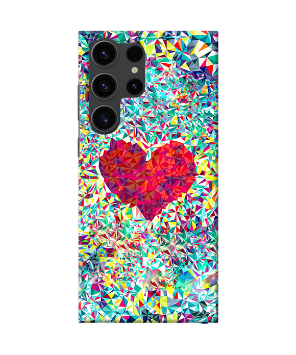 Red heart print Samsung S23 Ultra Back Cover