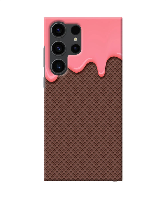 Waffle cream biscuit Samsung S23 Ultra Back Cover