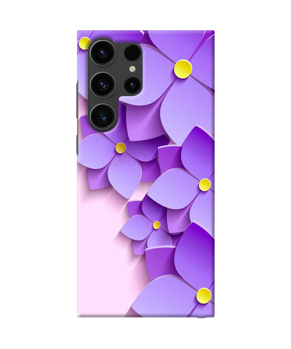 Violet flower craft Samsung S23 Ultra Back Cover