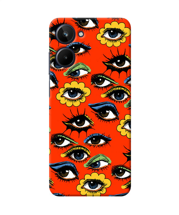 Abstract eyes pattern Realme 10 Back Cover