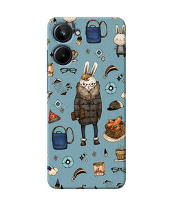 Canvas rabbit print Realme 10 Back Cover