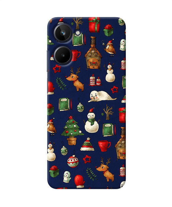 Canvas christmas print Realme 10 Back Cover