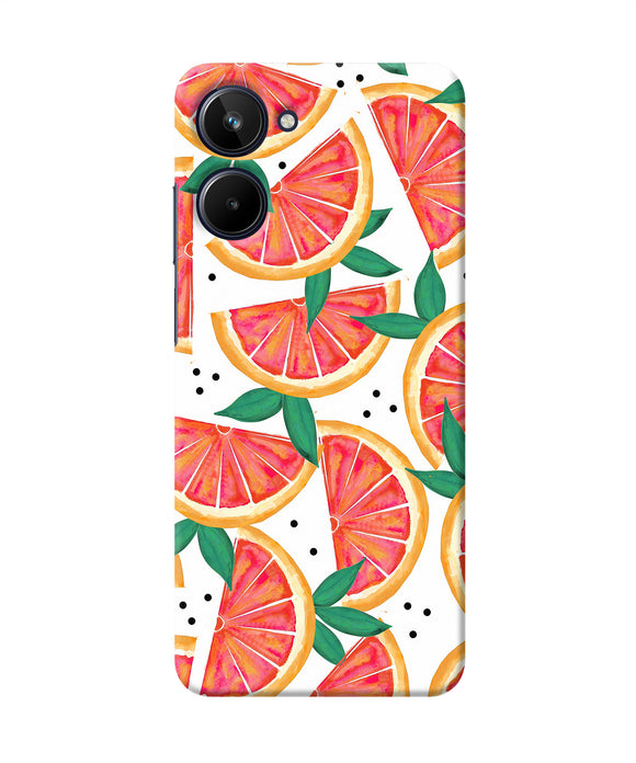 Abstract orange print Realme 10 Back Cover