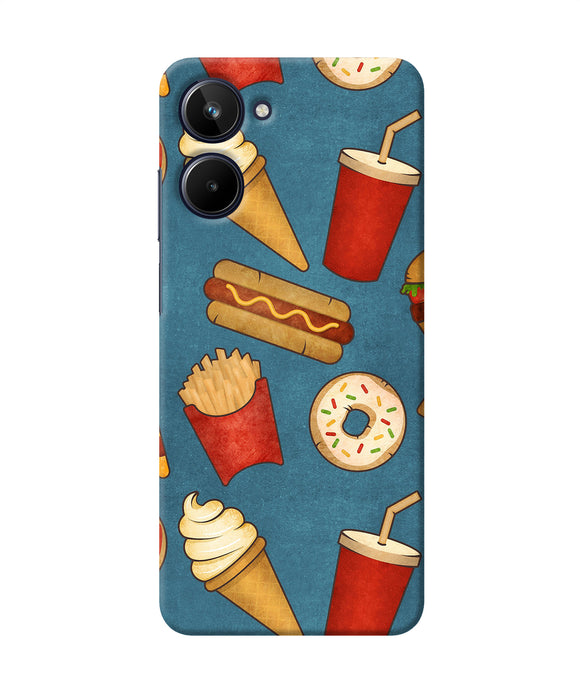 Abstract food print Realme 10 Back Cover