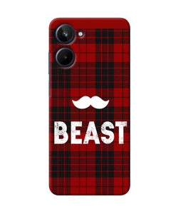 Beast red square Realme 10 Back Cover