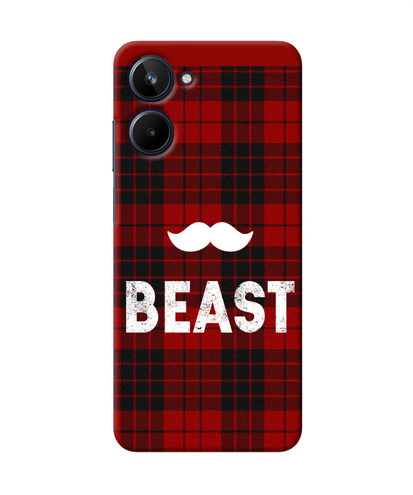 Beast red square Realme 10 Back Cover