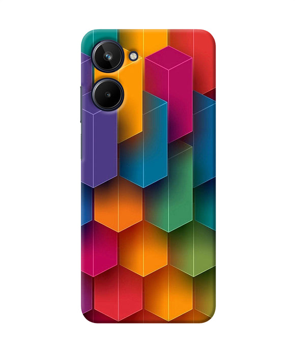 Abstract rectangle print Realme 10 Back Cover