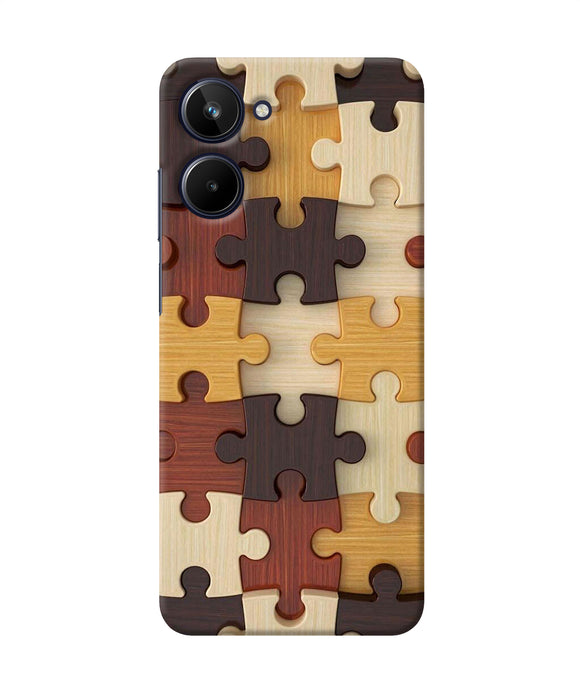 Wooden puzzle Realme 10 Back Cover