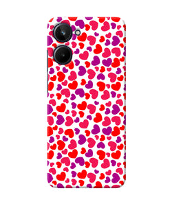 Red heart canvas print Realme 10 Back Cover