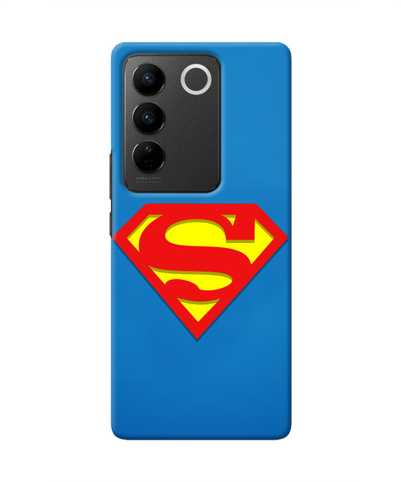 Superman Blue Vivo V27/V27 Pro Real 4D Back Cover