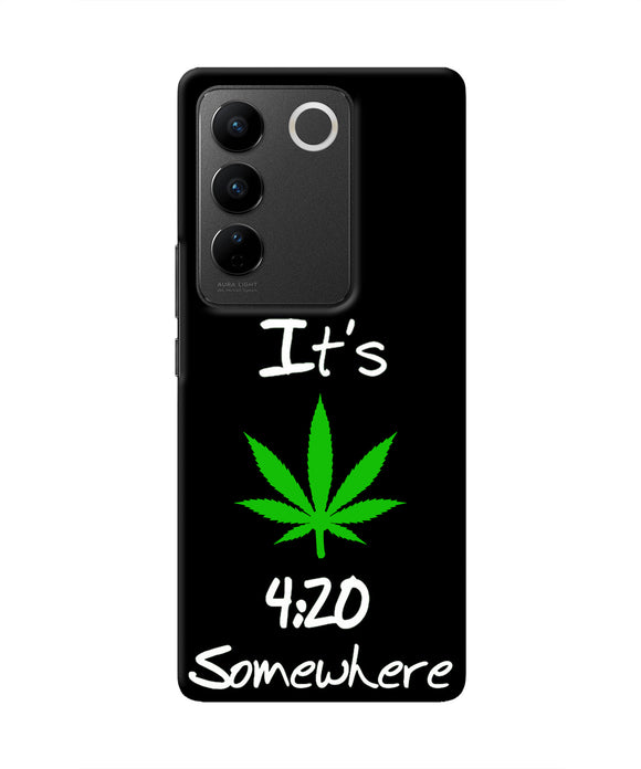 Weed Quote Vivo V27/V27 Pro Real 4D Back Cover