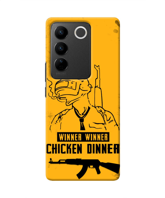 PUBG Chicken Dinner Vivo V27/V27 Pro Real 4D Back Cover