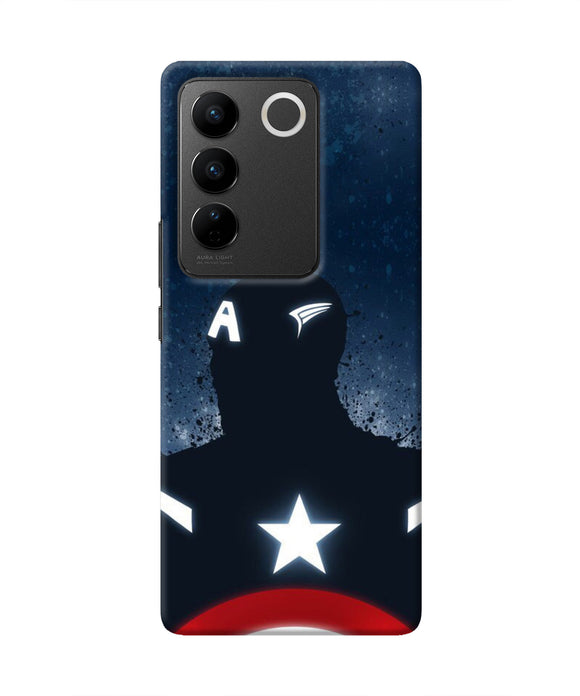 Captain america Shield Vivo V27/V27 Pro Real 4D Back Cover