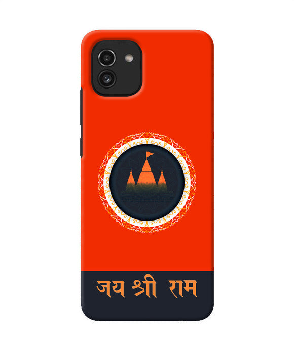 Jay Shree Ram Quote Samsung A03 Back Cover