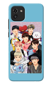 BTS with animals Samsung A03 Back Cover