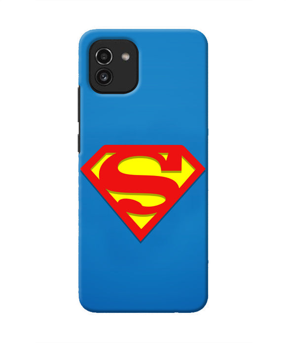 Superman Blue Samsung A03 Real 4D Back Cover