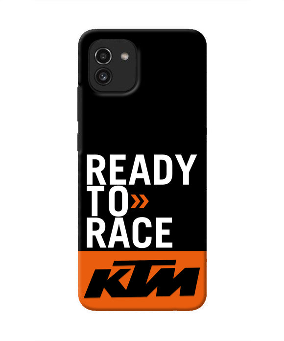 KTM Ready To Race Samsung A03 Real 4D Back Cover