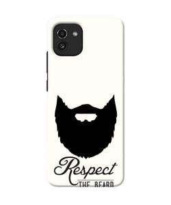 Respect the Beard Samsung A03 Real 4D Back Cover