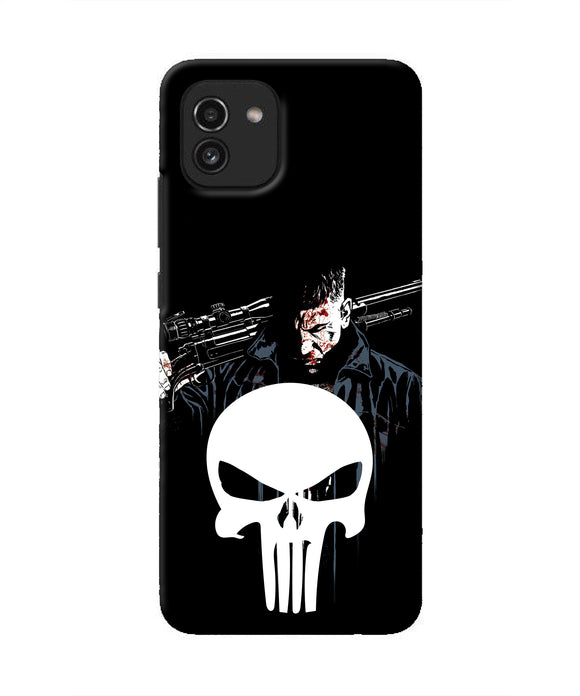 Punisher Character Samsung A03 Real 4D Back Cover